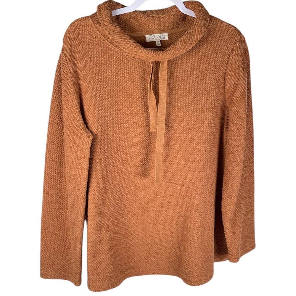 Escape Loop cotton Terry Drawstring Pullover Sweater in Spice Womens Size Medium